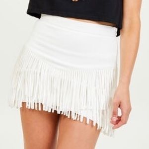 Altard State Farah Fringe White Skirt